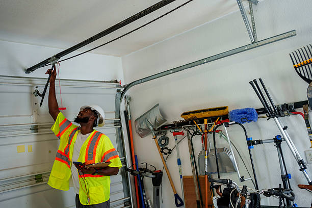 Professional Garage Door Panel Replacement technician working in Fluvanna County County, VA